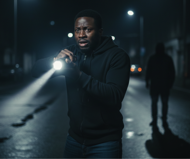 1108 Heavy‑Duty LED Flashlight – Multi‑Setting