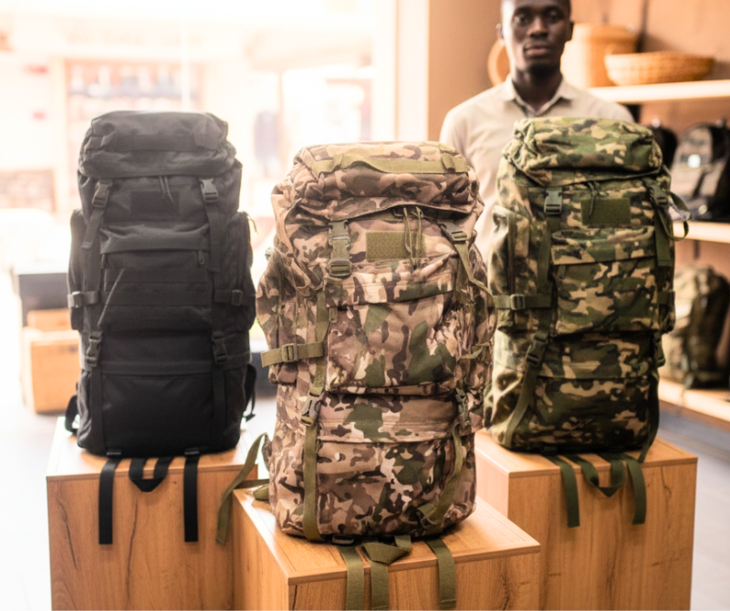 Hiking Backpack – Multi Color / Green Camo / Camo / Black