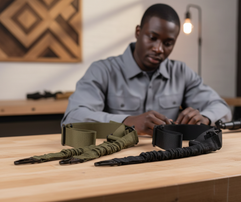 Dual-Point Adjustable Carry Strap – Black / Brown / Khaki