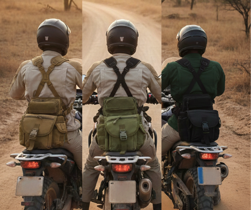 ONT2513 Biker Gear Bag – Khaki / Black / Green / Brown