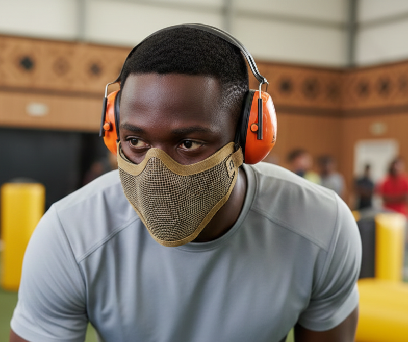 Tan Tactical Mesh Half BB Face Protection Mask - Color | Brown ...