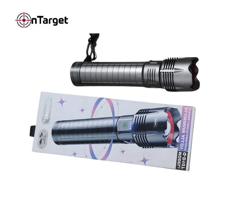 Q-D107 Aluminum Alloy Flashlight – High-Power LED Torch for Outdoor & Emergency Use