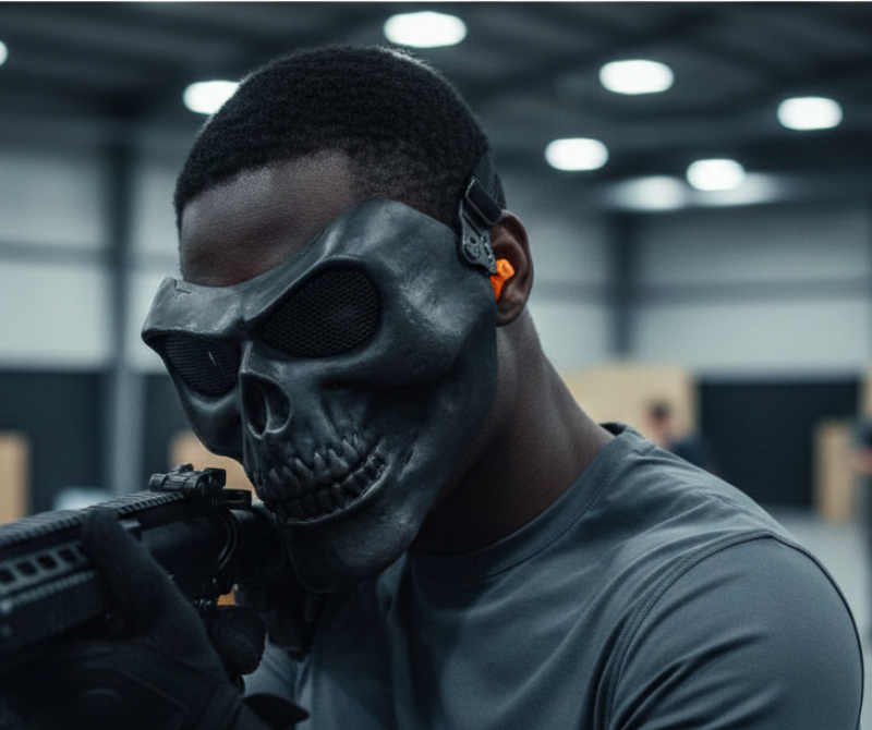 M02 Airsoft Full Face Impact-Resistant Defense Protection Tool Black