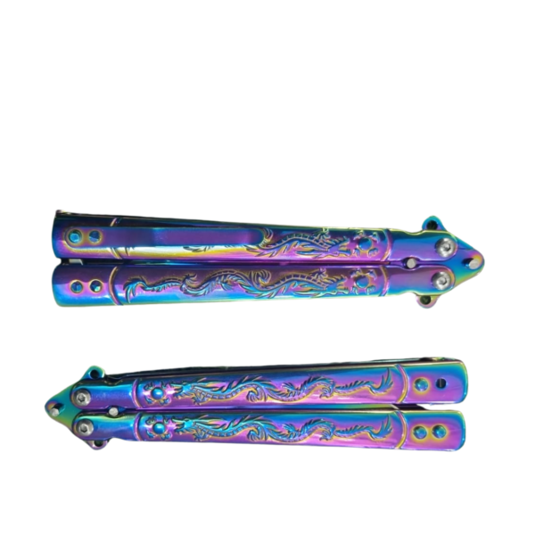 Butterfly knife Fire Gold